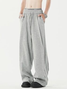 Men's Elastic Wide Leg Sweatpants size Large